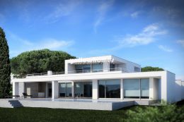 Modern 5-bed villa under construction with sea...